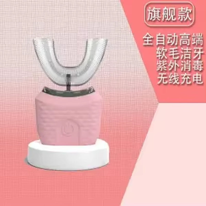 U-Shaped Automatic Ultrasonic Toothbrush with 360° Full Mouth Whitening, Wireless Charging, and Waterproof Design - LUXURY
