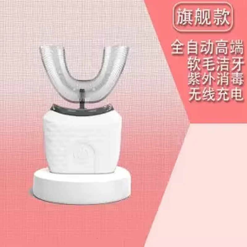 U-Shaped Automatic Ultrasonic Toothbrush with 360° Full Mouth Whitening, Wireless Charging, and Waterproof Design - LUXURY