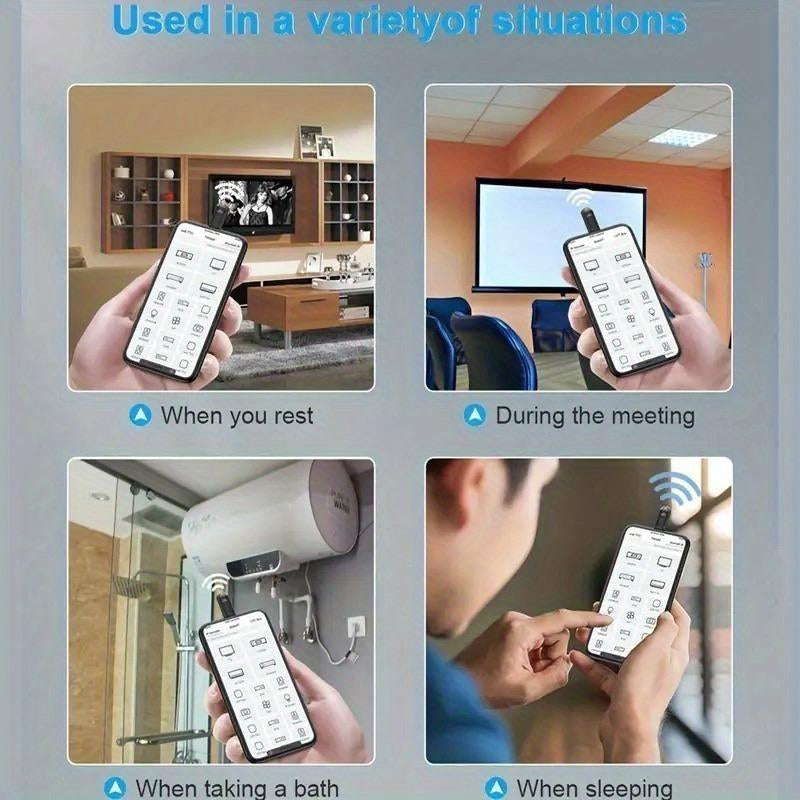 Universal Smartphone Infrared Remote Control Adapter: Mini Remote Compatible with TV, Air Conditioner, Fan, Camera, and More - Type-C Compatible - LUXURY