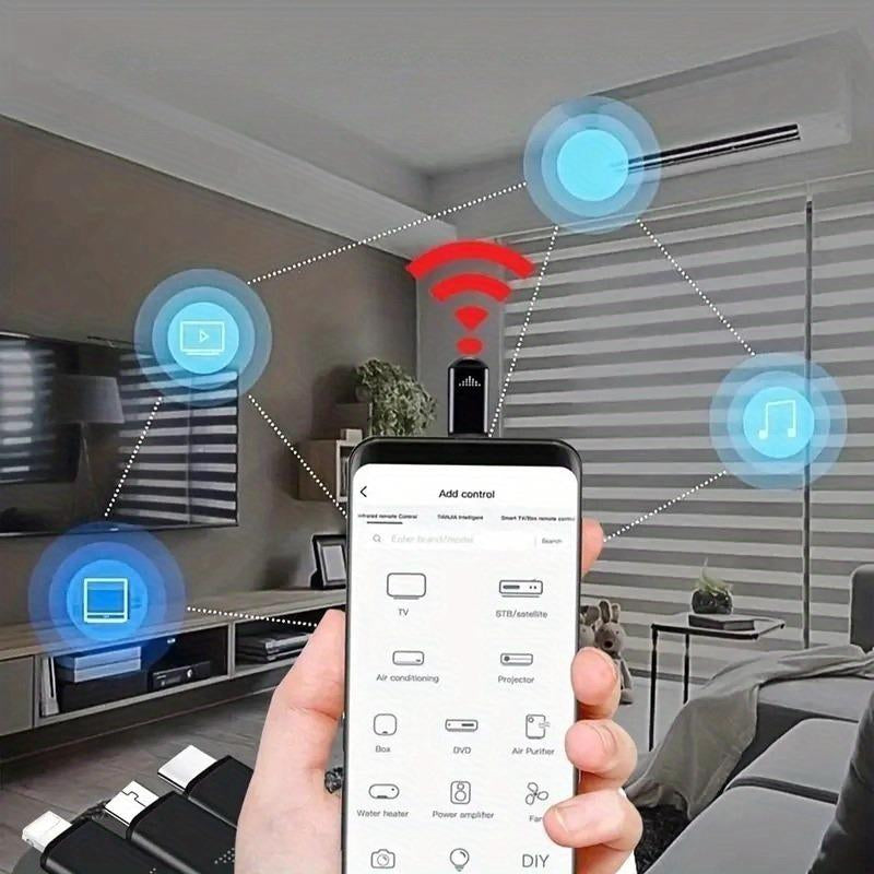 Universal Smartphone Infrared Remote Control Adapter: Mini Remote Compatible with TV, Air Conditioner, Fan, Camera, and More - Type-C Compatible - LUXURY