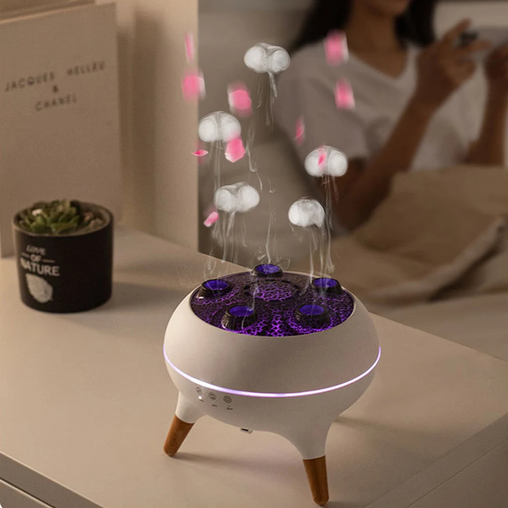 Transform Your Space with the Dynamic Jellyfish Air Humidifier & Essential Oil Diffuser - 250ml, Color-Changing Night Lights & Remote Control Convenience! - LUXURY