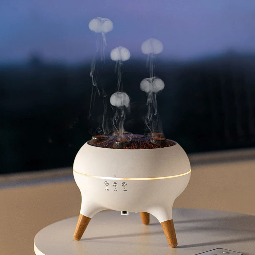 Transform Your Space with the Dynamic Jellyfish Air Humidifier & Essential Oil Diffuser - 250ml, Color-Changing Night Lights & Remote Control Convenience! - LUXURY
