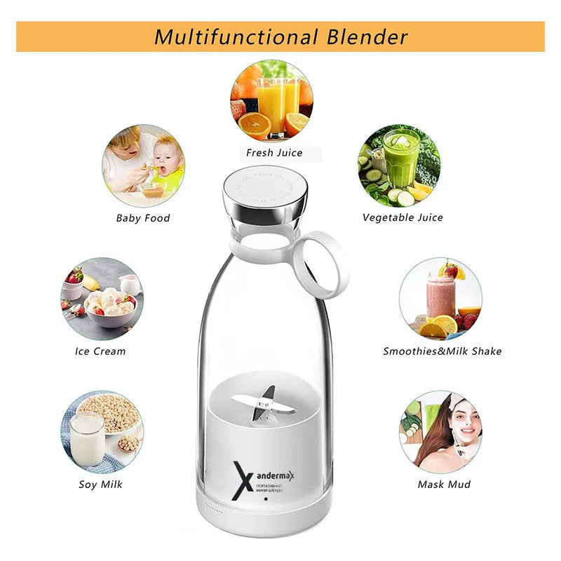Revolutionize Your Smoothie Game with the Portable Electric Juicer - Perfect for Juices, Milkshakes, and More! - LUXURY