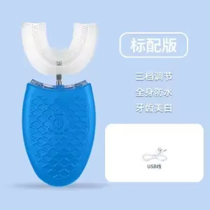 U-Shaped Automatic Ultrasonic Toothbrush with 360° Full Mouth Whitening, Wireless Charging, and Waterproof Design - LUXURY
