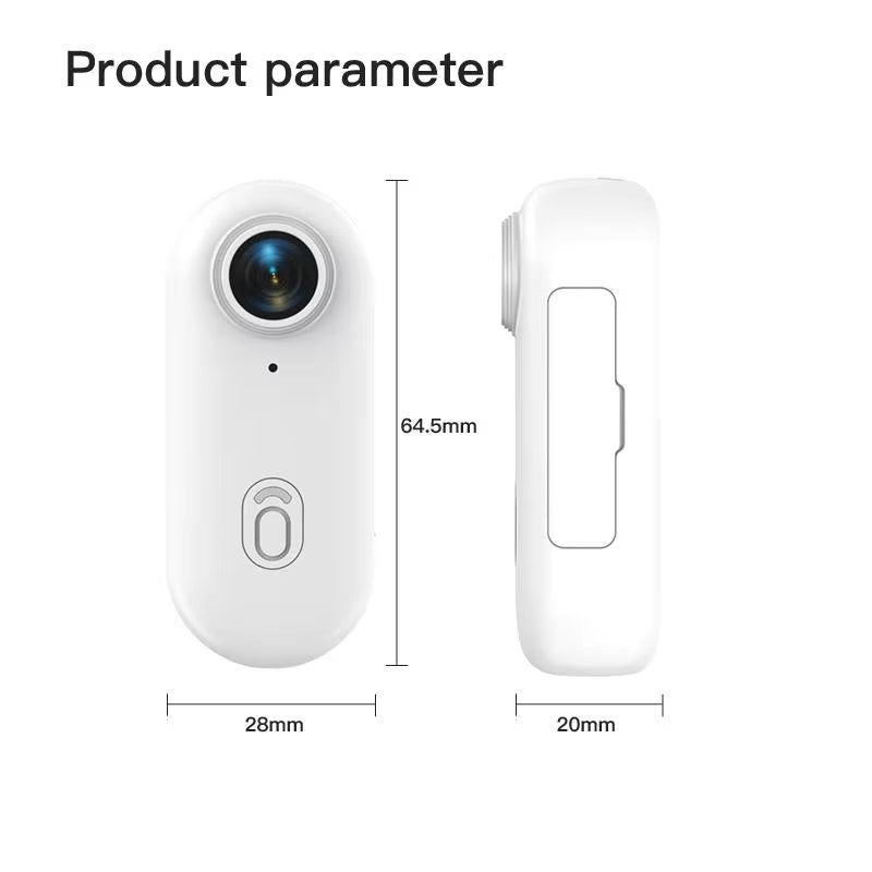4K Mini Wearable Camera with Magnetic Attachment and Waterproof Shell for Cycling and Motorcycle Vlogging - LUXURY