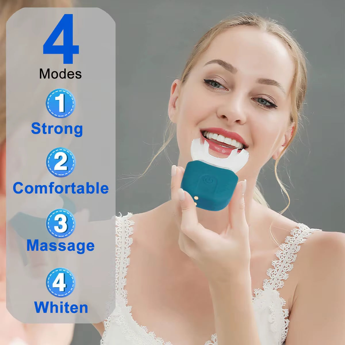 U-Shaped Automatic Ultrasonic Toothbrush with 360° Full Mouth Whitening, Wireless Charging, and Waterproof Design - LUXURY