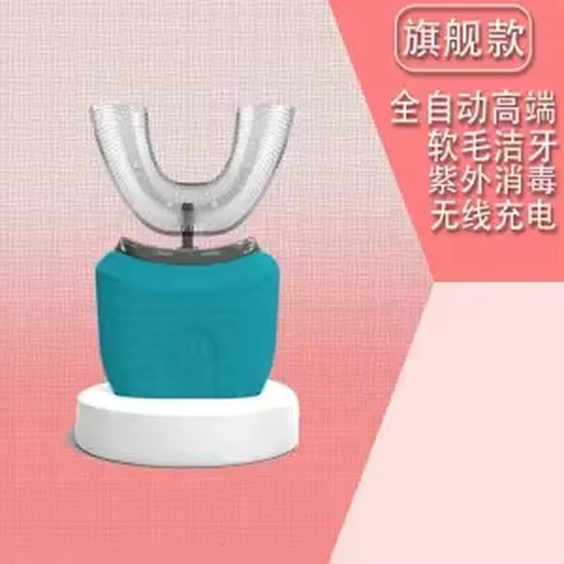 U-Shaped Automatic Ultrasonic Toothbrush with 360° Full Mouth Whitening, Wireless Charging, and Waterproof Design - LUXURY
