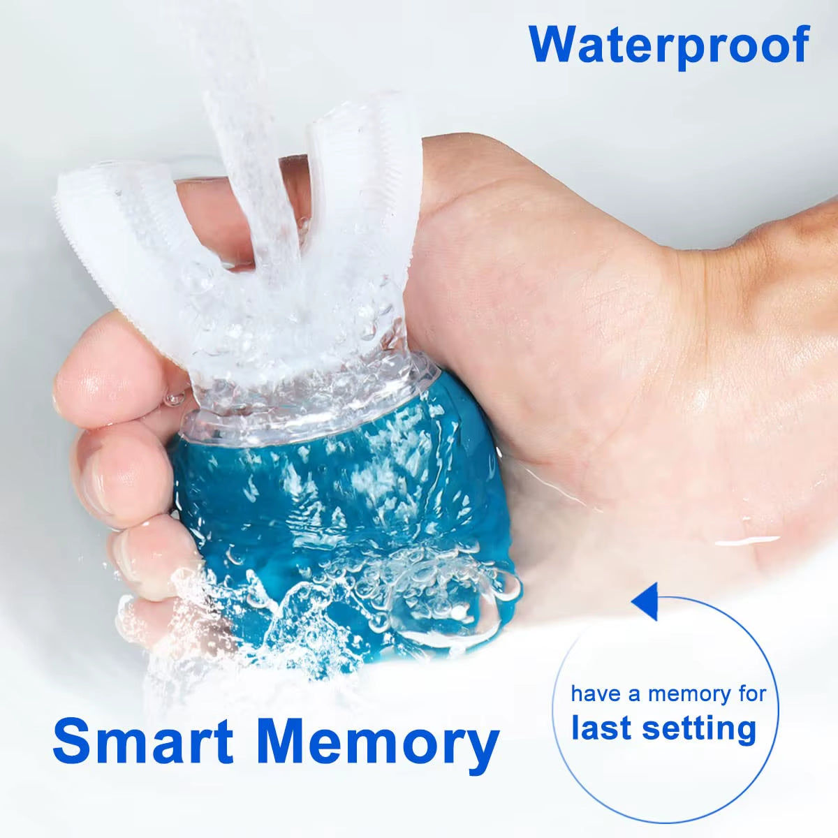 U-Shaped Automatic Ultrasonic Toothbrush with 360° Full Mouth Whitening, Wireless Charging, and Waterproof Design - LUXURY